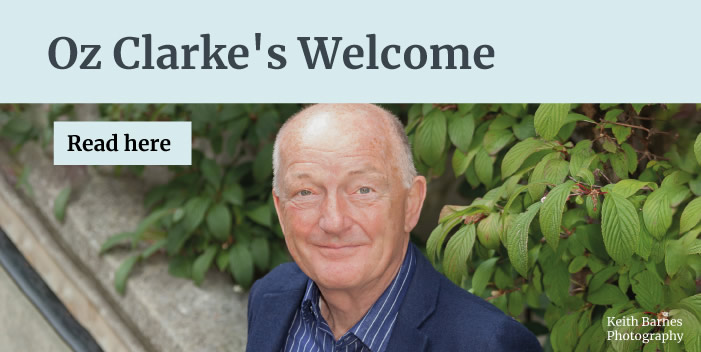 Oz Clarke's Welcome - Read here